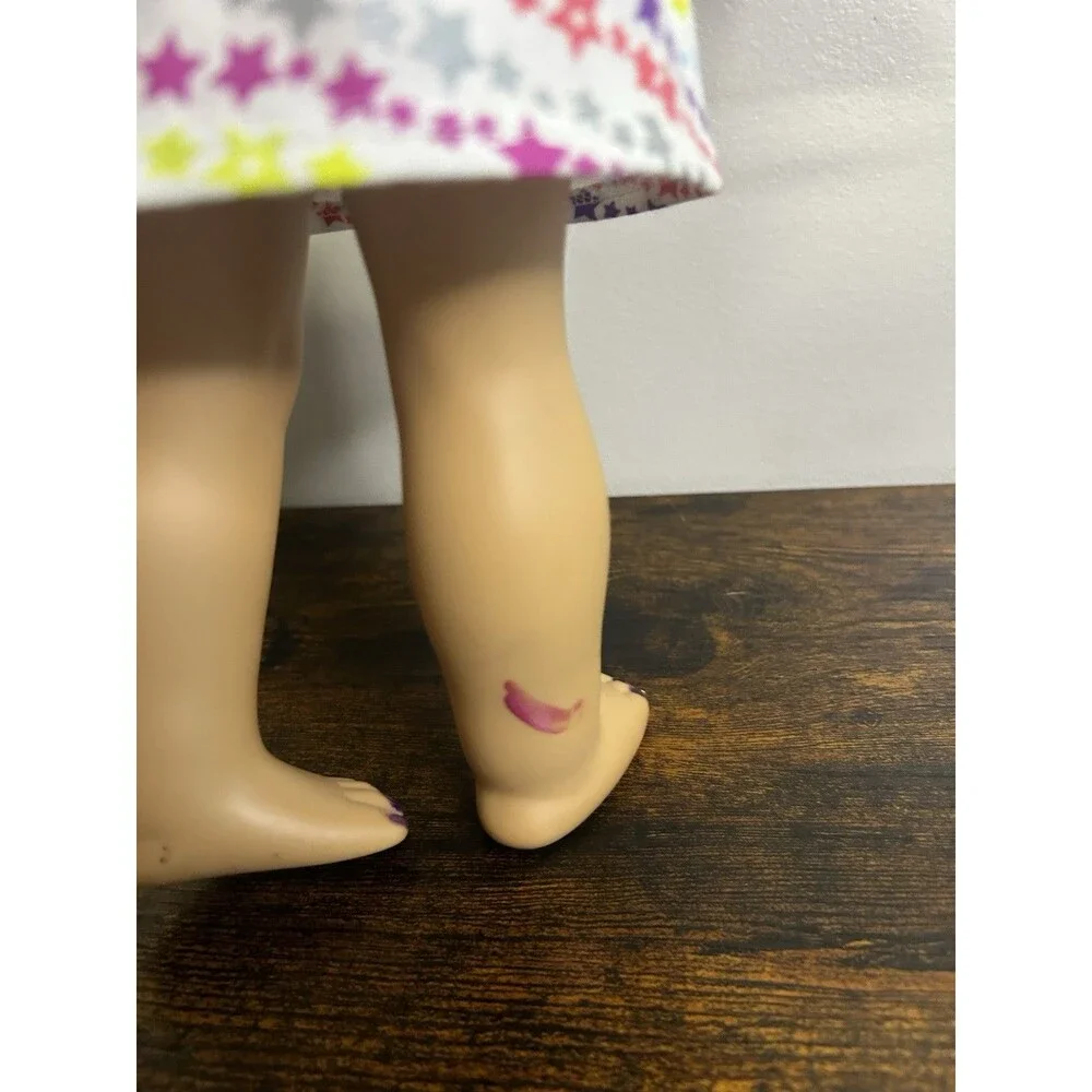 American Girl Truly Me doll long layered brown hair brown eyes 18” with Dress